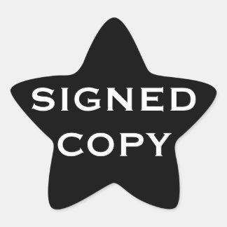 SIGNED COPY  Book Sticker Star Shaped