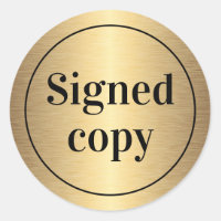 Signed copy golden gradient author book signing