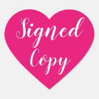 Signed Copy Romance Author Writer Hot Pink