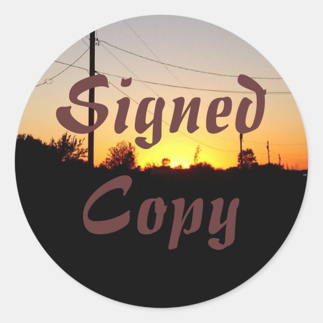 Signed Copy - Round Stickers (#29) (Front)