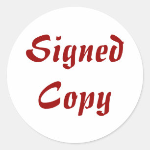Signed Copy - Round Stickers (#53)