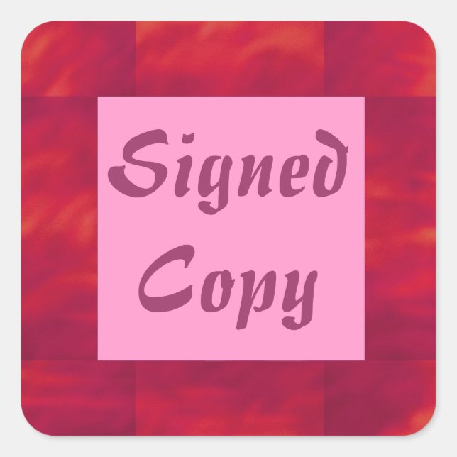Signed Copy - Square Stickers (#14) (Front)