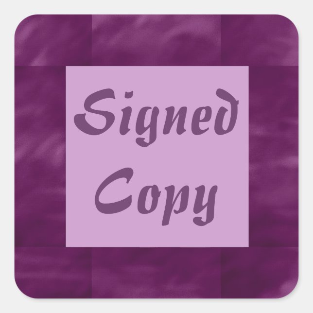 Signed Copy - Square Stickers (#15) (Front)