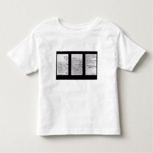 Signed letter, 1887 (pen and ink on paper) (b/w ph toddler T-Shirt