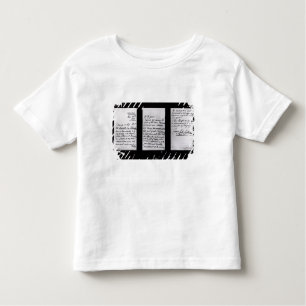 Signed letter, 1887 (pen and ink on paper) (b/w ph toddler T-Shirt