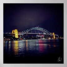 Signed Sydney Harbour Bridge Poster