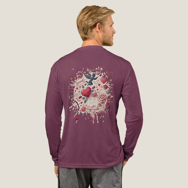 Signed with a Rose Tri-Blend Shirt (Full Back)
