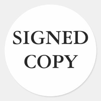 SIGNEDCOPY CLASSIC ROUND STICKER