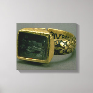 Signet ring of King Louis IX of France (St. Louis) Canvas Print