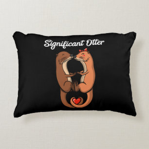 Significant Otter Cute Animals Couple Joke Decorative Cushion