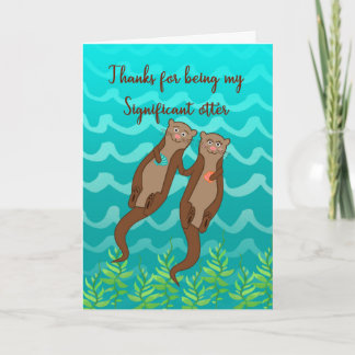 Significant Otter Valentine card