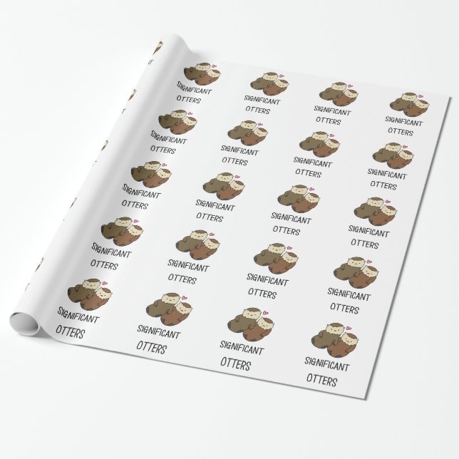 SIGNIFICANT OTTERS couple's shirts, accessories Wrapping Paper (Unrolled)