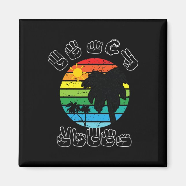 Signing ASL Sign Language Clothes Beach Deaf Aware Magnet (Front)
