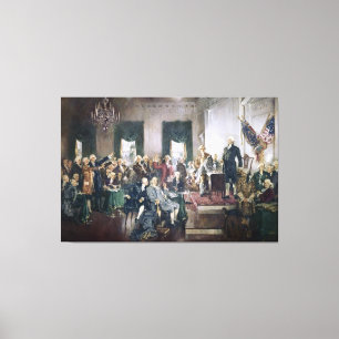 Signing of the Constitution by Howard C. Christy Canvas Print