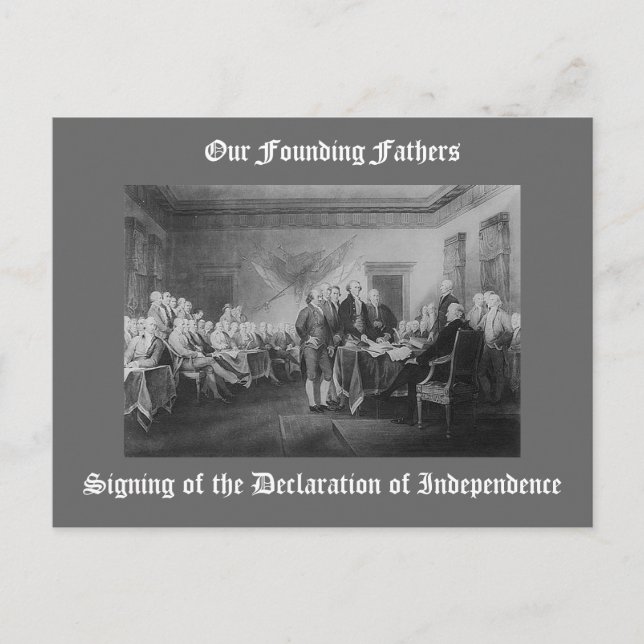 Signing of the Declaration of Independence Postcard (Front)