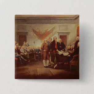 Signing the Declaration of Independence, 4th 15 Cm Square Badge