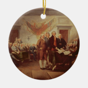 Signing the Declaration of Independence, 4th Ceramic Tree Decoration
