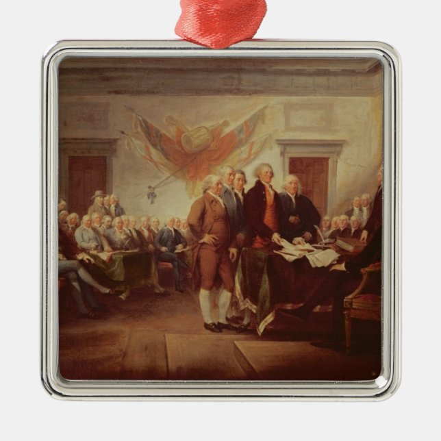 Signing the Declaration of Independence, 4th Metal Tree Decoration (Front)