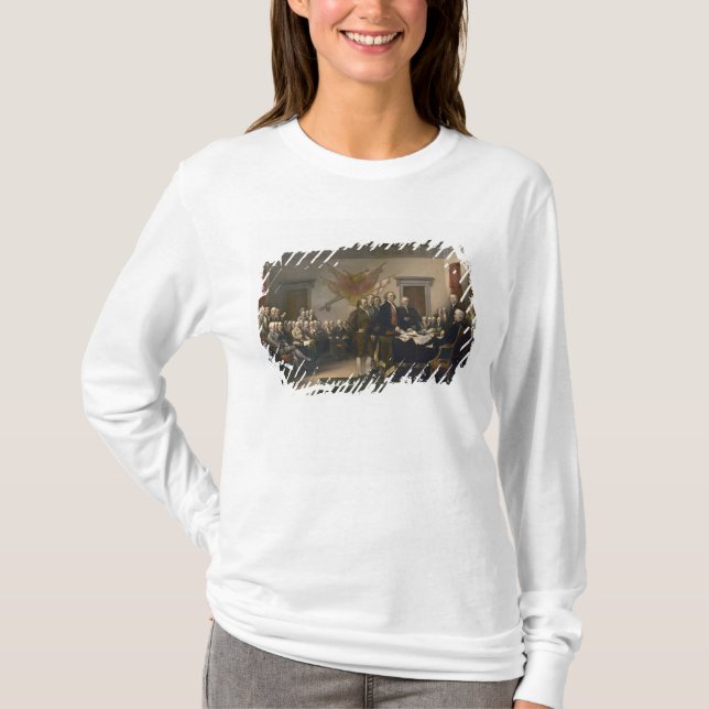 Signing the Declaration of Independence, July 4th T-Shirt (Front)