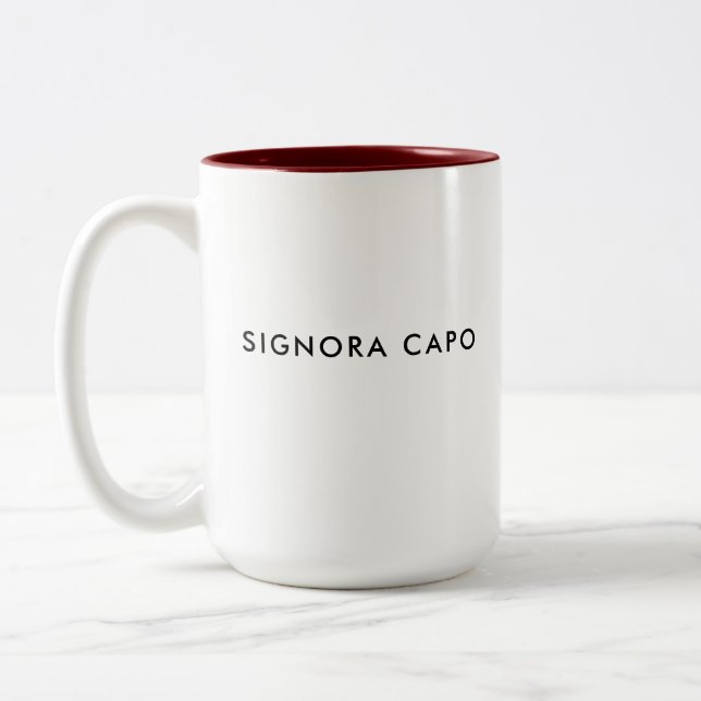 Signora Capo | Boss Lady | Italian Coffee Mug (Left)