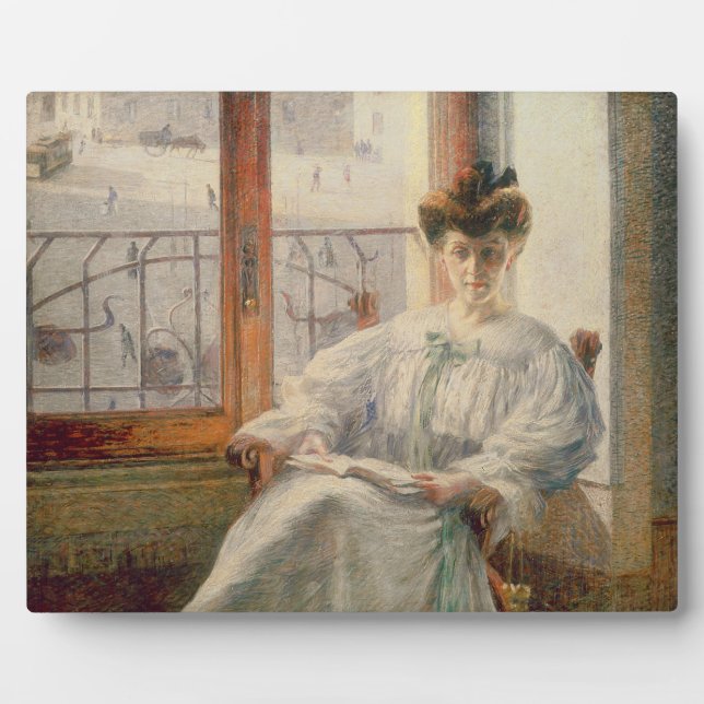 Signora Massimino, 1908 (oil on canvas) Plaque (Front)
