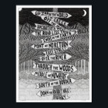 Signpost #2 poster<br><div class="desc">Original pen & ink drawing by Eli Helman.  Micron pen ink on paper,  2017.  www.elihelman.com</div>