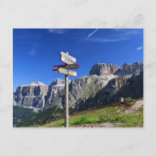 signs and Dolomites Postcard