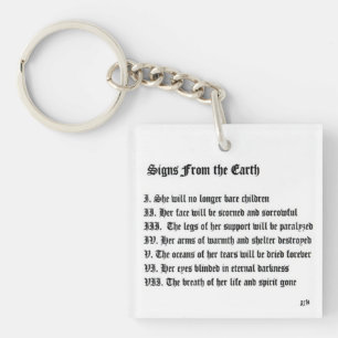 Signs from The Earth Key Ring