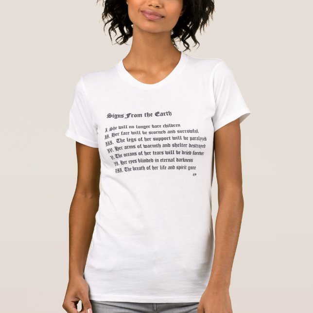 Signs From The Earth T-Shirt (Front)
