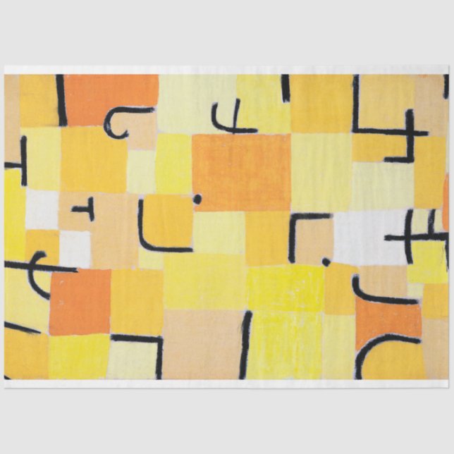 Signs in Yellow, Paul Klee Tissue Paper (Front)