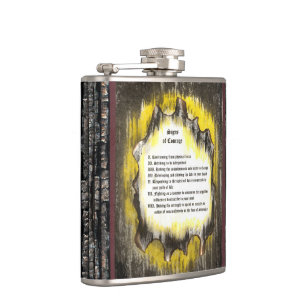 Signs of Courage Hip Flask