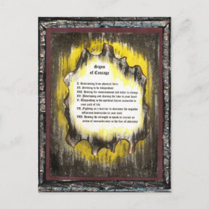 Signs of Courage Postcard