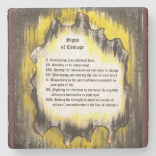 Signs of Courage Stone Coaster