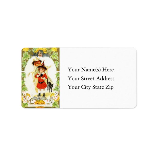 Signs of Halloween Vintage Address Label (Front)