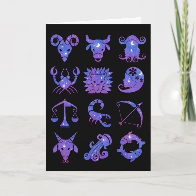 Signs of the Zodiac Greeting Card (Front)