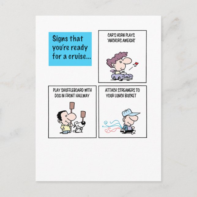 Signs that you're ready for a cruise - (b) postcard (Front)