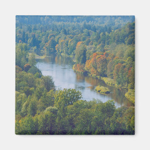Sigulda Autumn in Picturesque Gauja River Valley Magnet