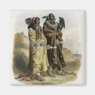 Sih-Chida and Mahchsi-Karehde, Mandan Indians, pla Magnet