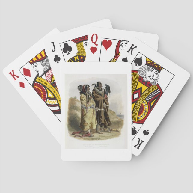 Sih-Chida and Mahchsi-Karehde, Mandan Indians, pla Playing Cards (Back)