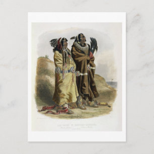 Sih-Chida and Mahchsi-Karehde, Mandan Indians, pla Postcard