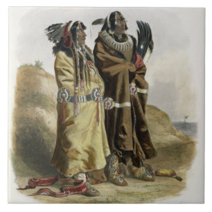 Sih-Chida and Mahchsi-Karehde, Mandan Indians, pla Tile