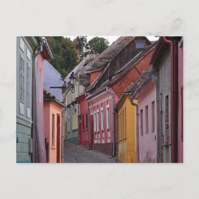 Sihgisoara,päinted houses postcard (Front)