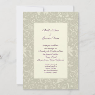 Siimple and Elegant Floral Wedding Invitations