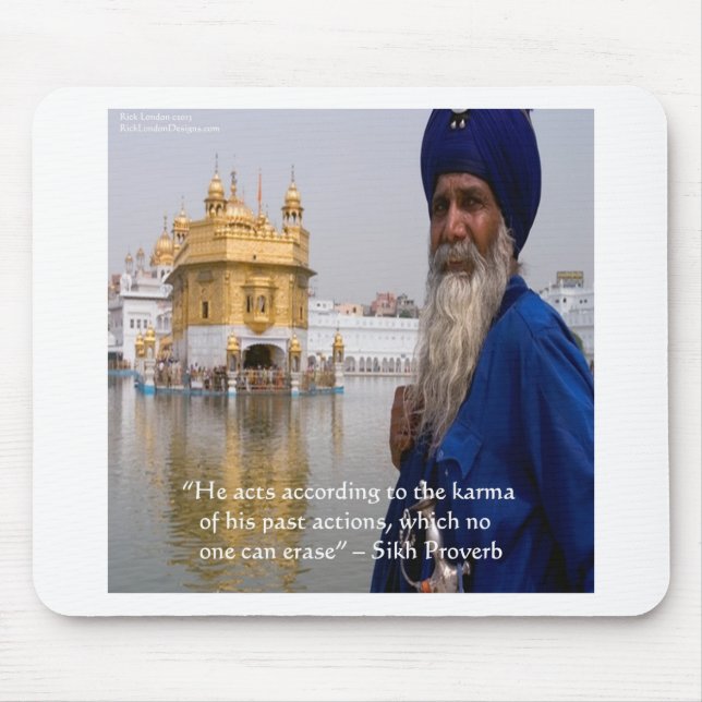 Sikh Actions/Karma Proverb Mouse Pad (Front)