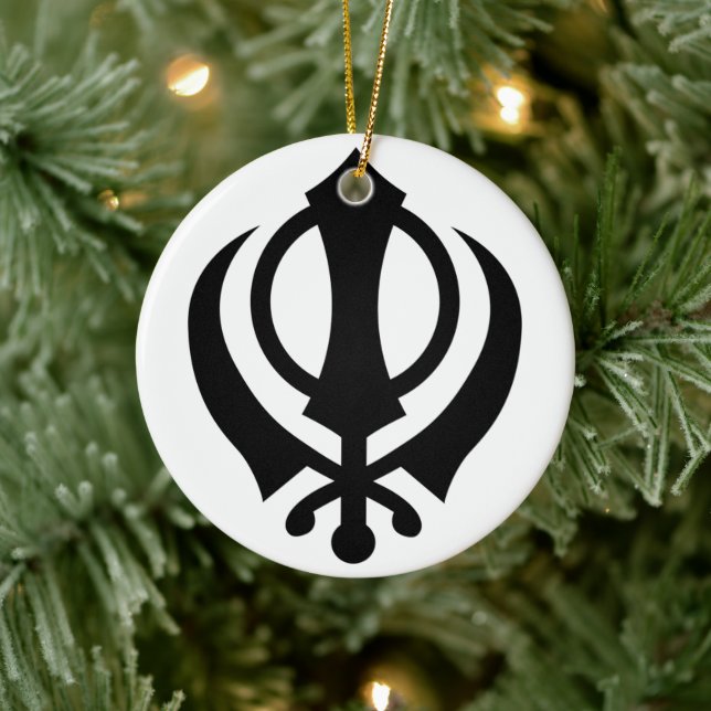 Sikh Khanda Ceramic Tree Decoration (Tree)