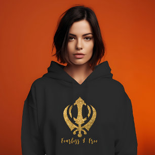 Sikh Khanda "Fearless & Free"  Hoodie