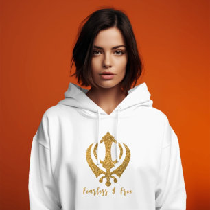 Sikh Khanda "Fearless & Free" Hoodie