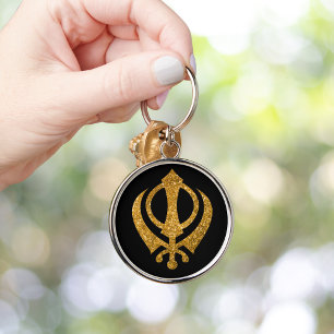 Sikh Khanda "Fearless & Free"  Key Ring