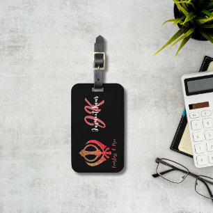 Sikh Khanda "Fearless & Free" Luggage Tag