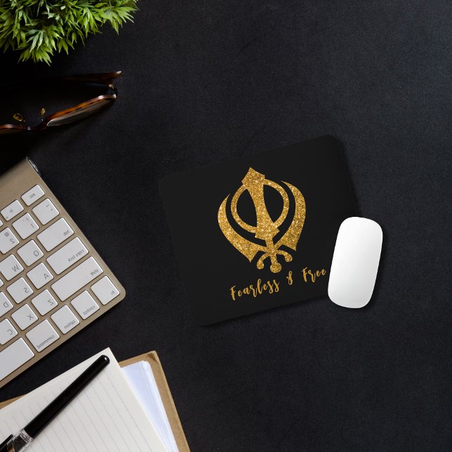 Sikh Khanda "Fearless & Free" Mouse Pad (Creator Uploaded)